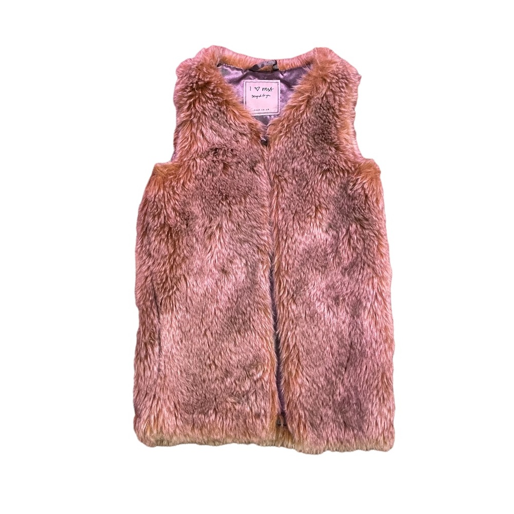 NEXT UK GIRLS FAUX FUR LINED VEST SIZE 3